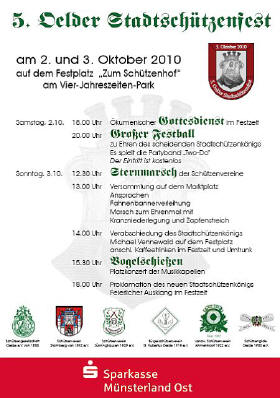 Plakat Stadtsch&uuml;tzenfest 2010